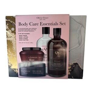 Olivia Grace New York Cashmere Rose Body Care Essentials Set‎ Wash Lotion Scrub
